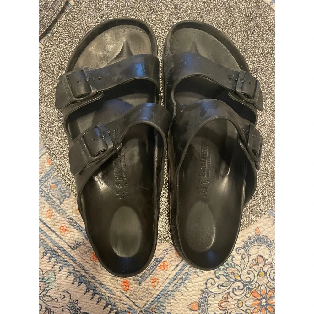 Birkenstock Arizona EVA Black Rubber Sandals Mens 45 L12 M12 Waterproof Slides